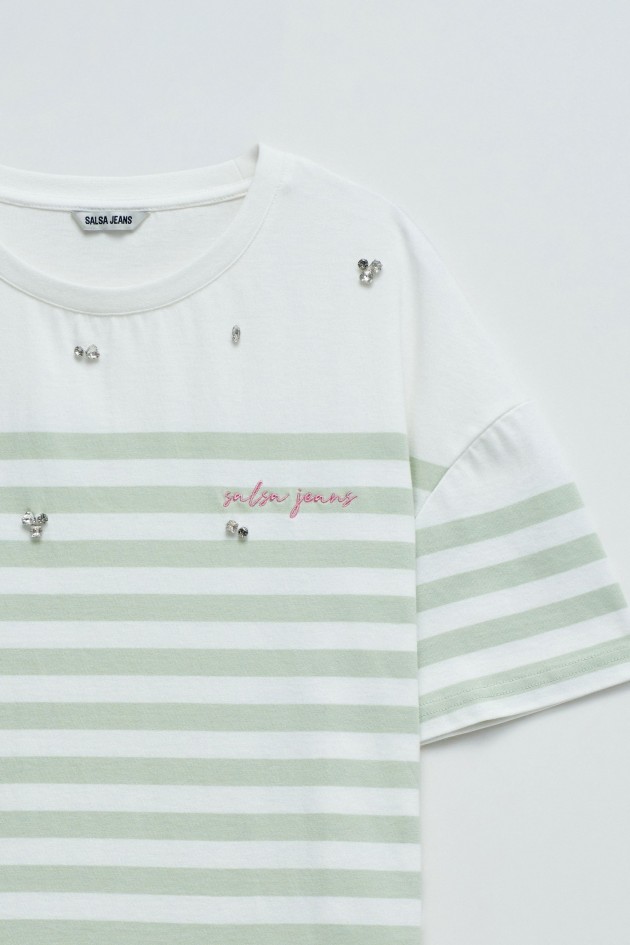 T-SHIRT MET STREPEN