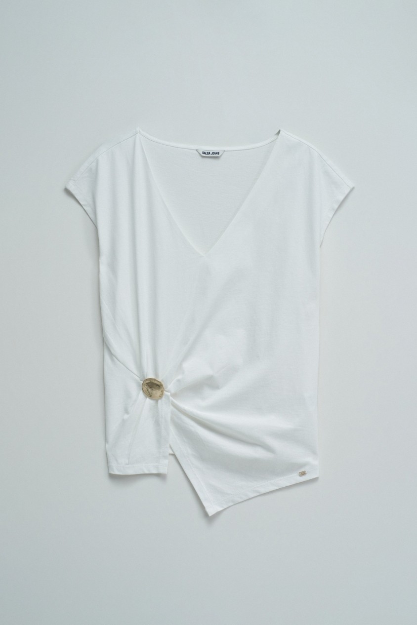T-SHIRT AVEC APPLICATION DORÉE