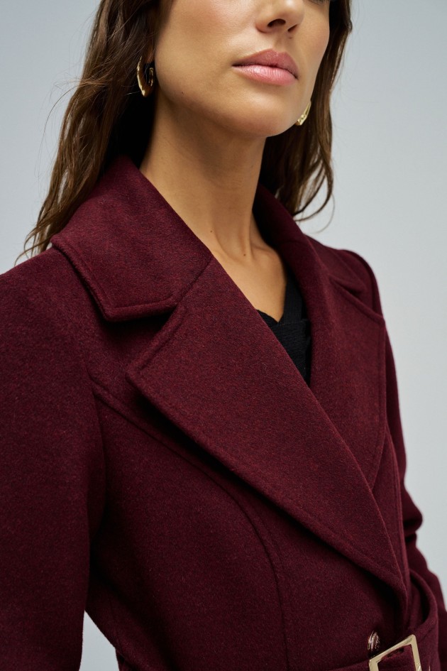WOOL COAT WITH FUR