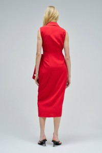 VESTIDO MIDI COM LINHO