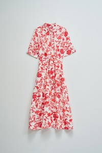 SHIRT DRESS WITH FLORAL PATTERN