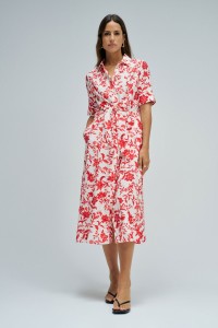 SHIRT DRESS WITH FLORAL PATTERN