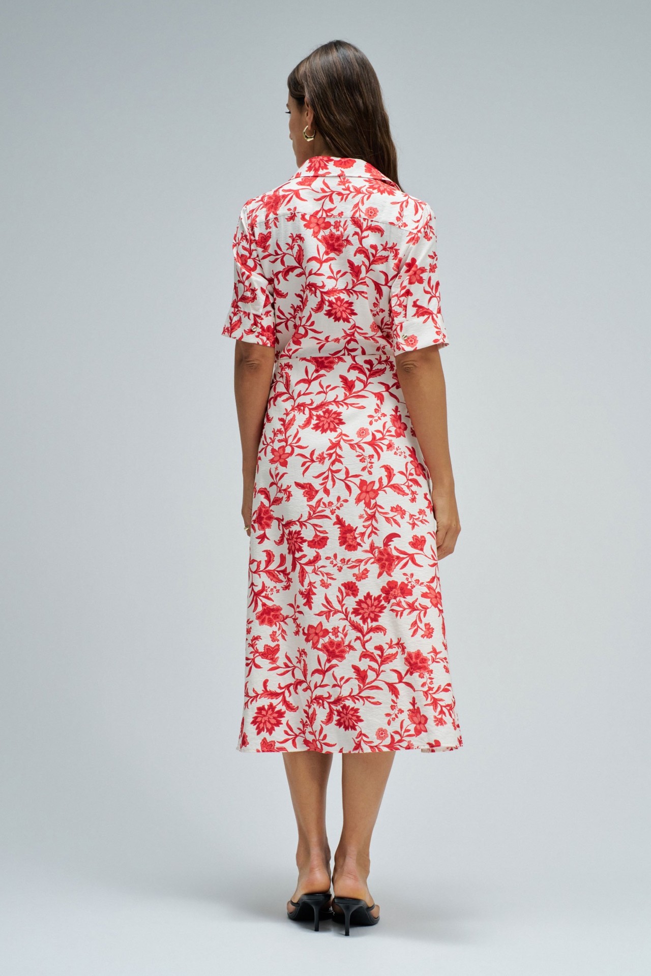 SHIRT DRESS WITH FLORAL PATTERN
