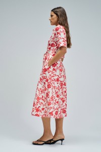 SHIRT DRESS WITH FLORAL PATTERN