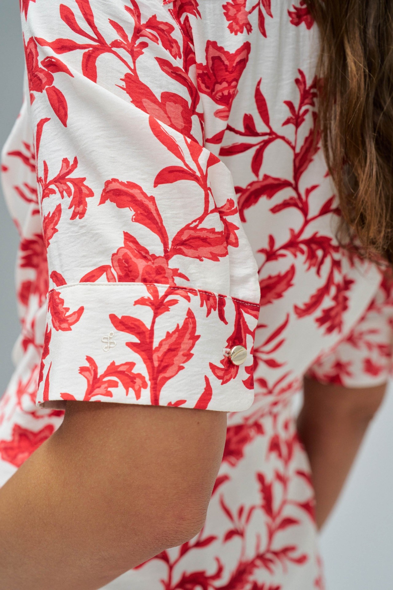 SHIRT DRESS WITH FLORAL PATTERN