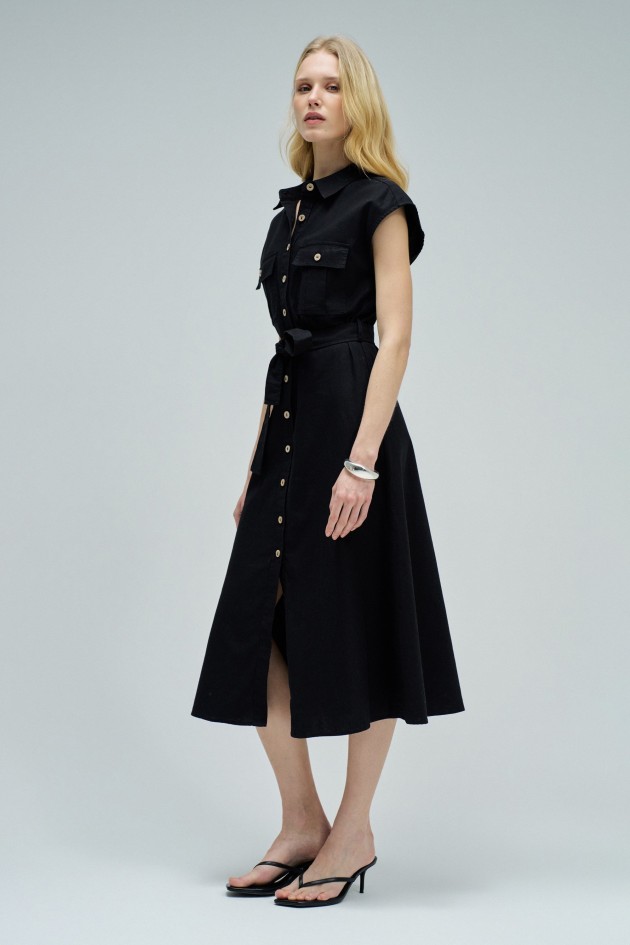 ROBE MIDI EN LIN