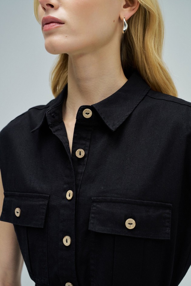 ROBE MIDI EN LIN
