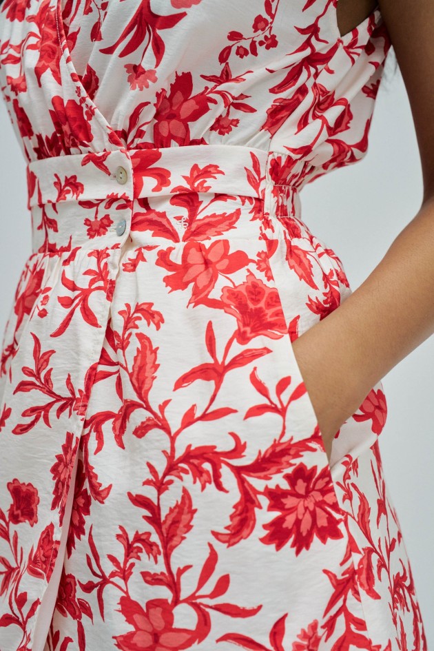 KORTE JURK MET BLOEMENPATROON
