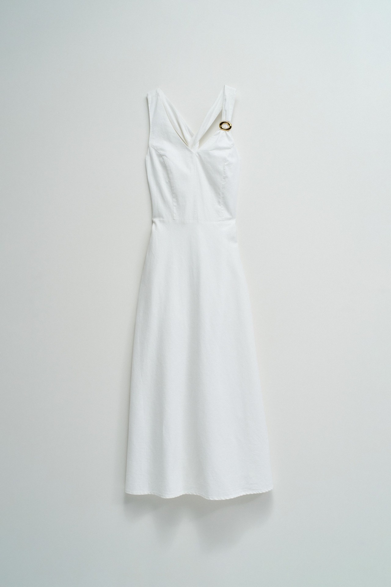 MIDI-KLEID AUS LEINEN