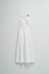 MIDI-KLEID AUS LEINEN
