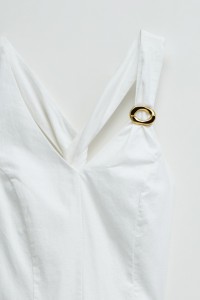 MIDI-KLEID AUS LEINEN