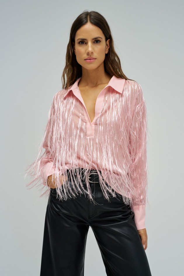 BLUSA COM FRANJAS