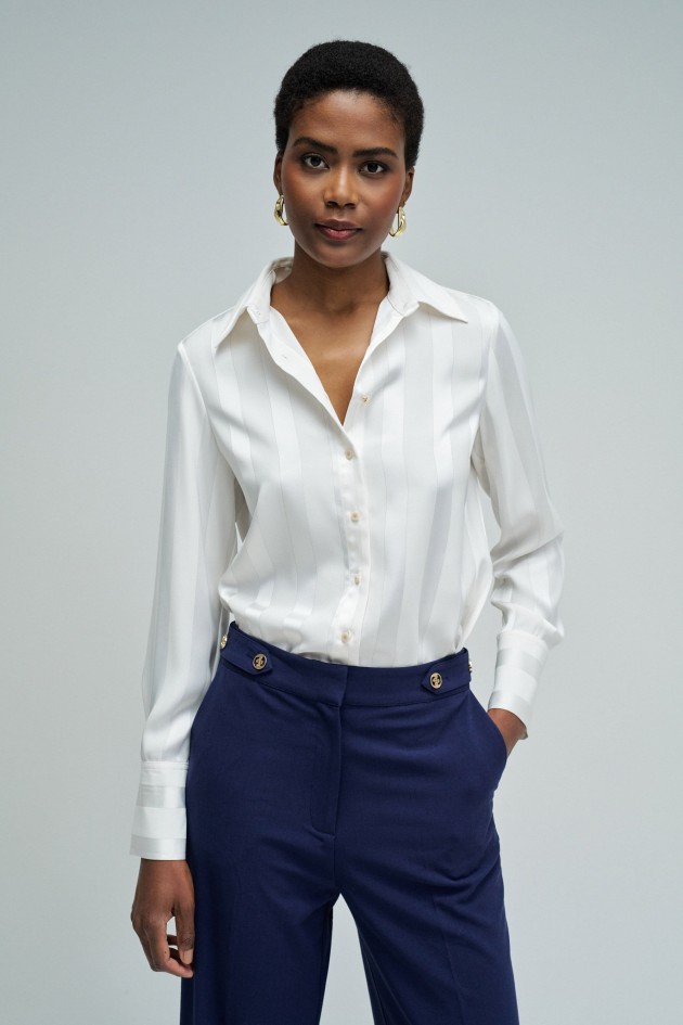 CAMISA ACETINADA COM LUREX