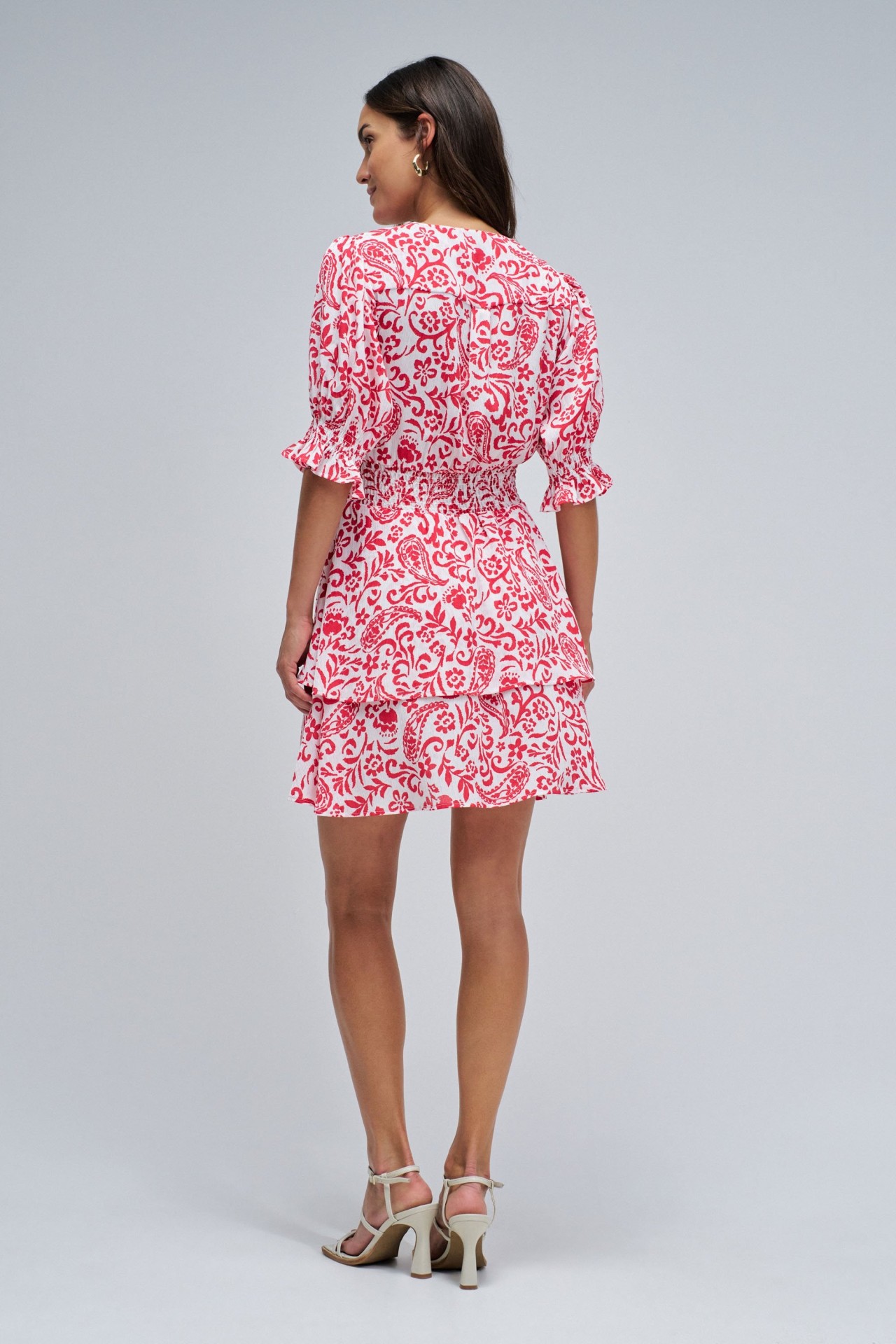 SHORT DRESS WITH FLORAL PATTERN