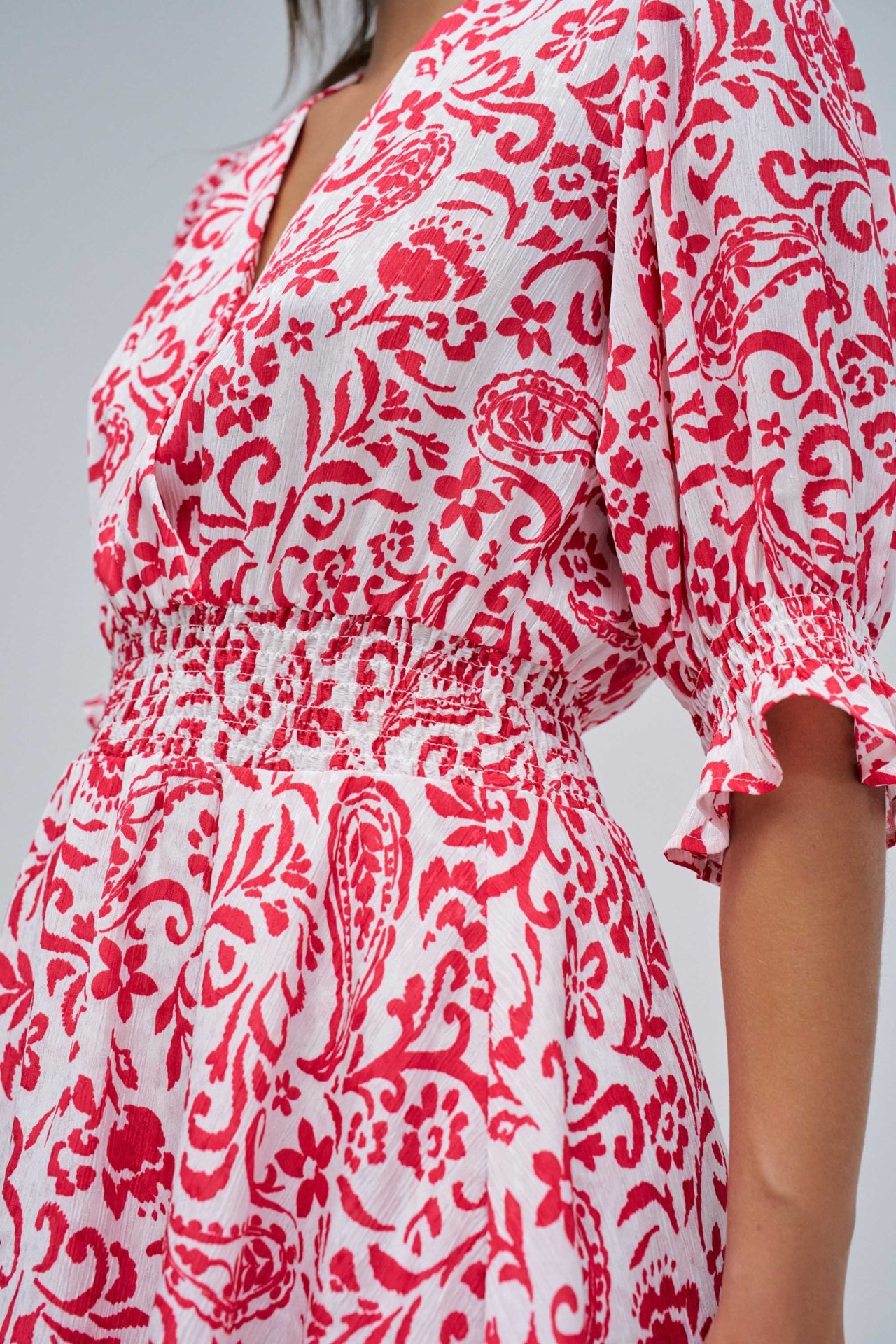 SHORT DRESS WITH FLORAL PATTERN