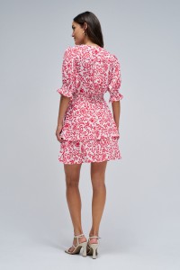 SHORT DRESS WITH FLORAL PATTERN