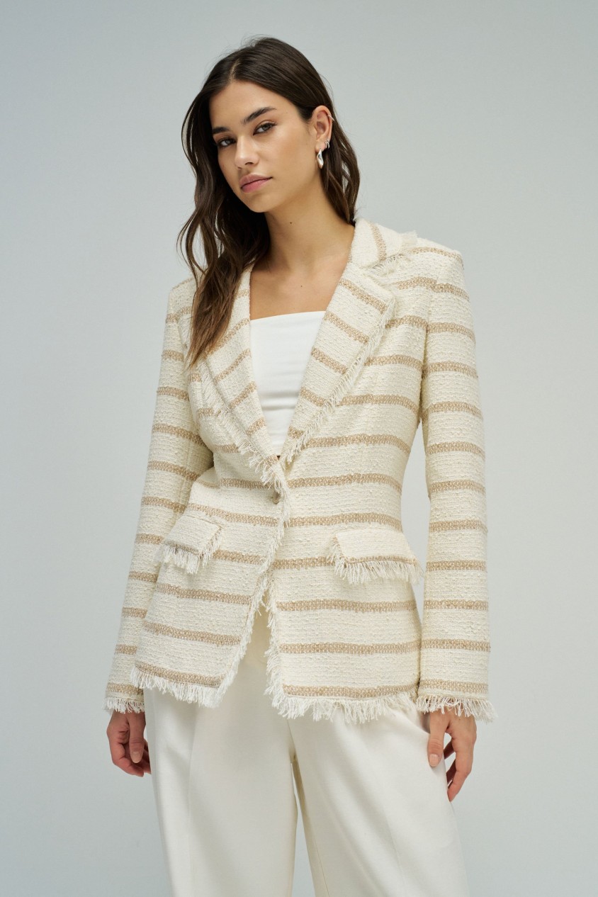 BLAZER TWEED AVEC RAYURES