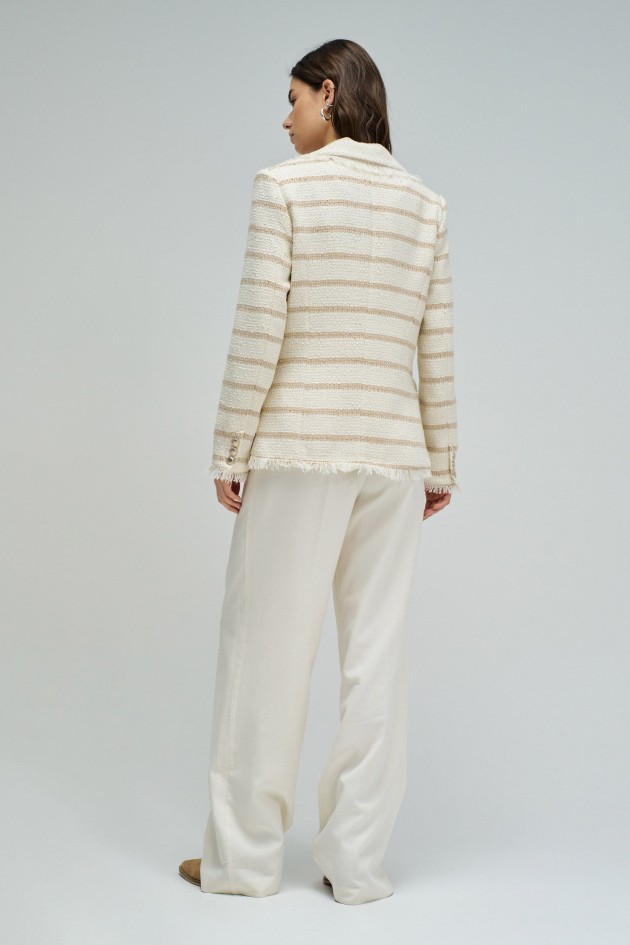 TWEED BLAZER WITH STRIPES