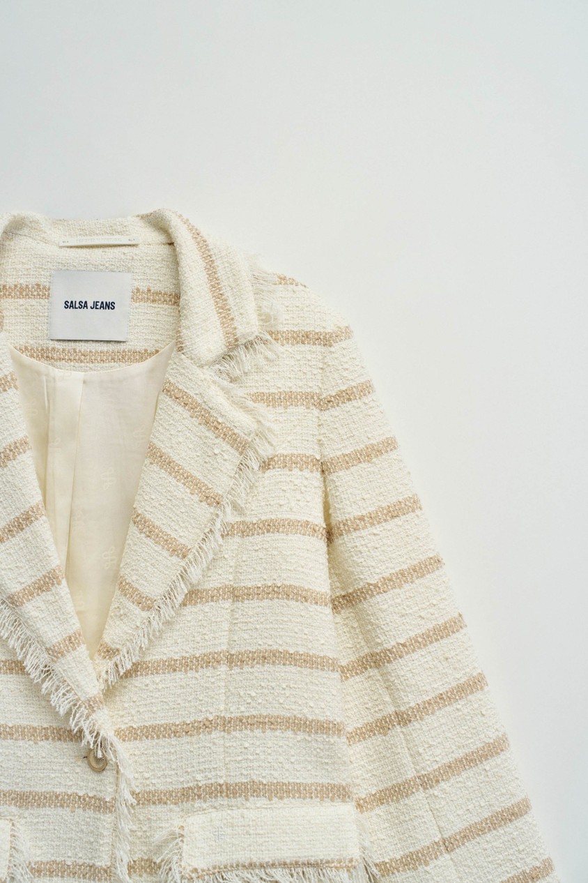 BLAZER TWEED MIT STREIFEN