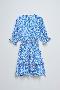 VESTIDO CURTO COM PADR�O FLORAL