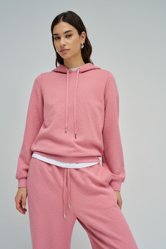 HOODIE WITH JACQUARD