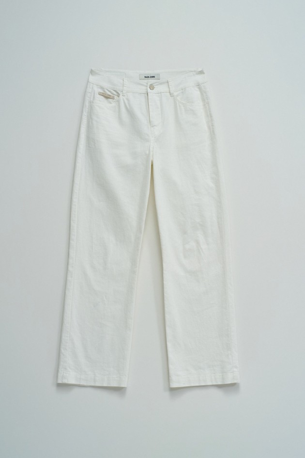 STRAIGHT HOSEN AUS LEINEN