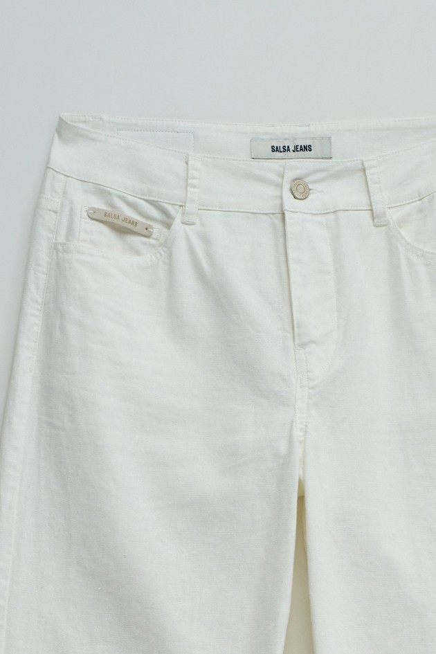 STRAIGHT HOSEN AUS LEINEN