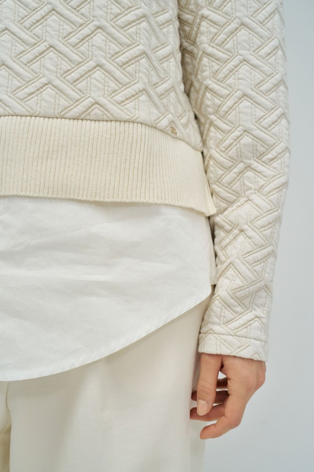 SWEATSHIRT AVEC JACQUARD ET LUREX