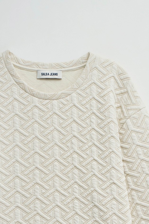 SWEATSHIRT MIT JACQUARD UND LUREX