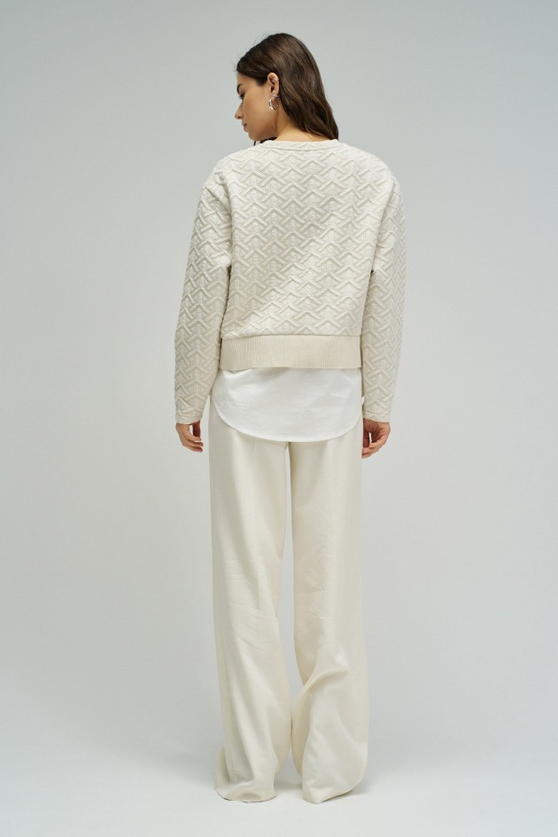SWEATSHIRT AVEC JACQUARD ET LUREX