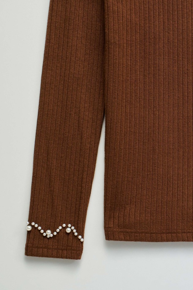 PULL EN MAILLE CÔTELÉE
