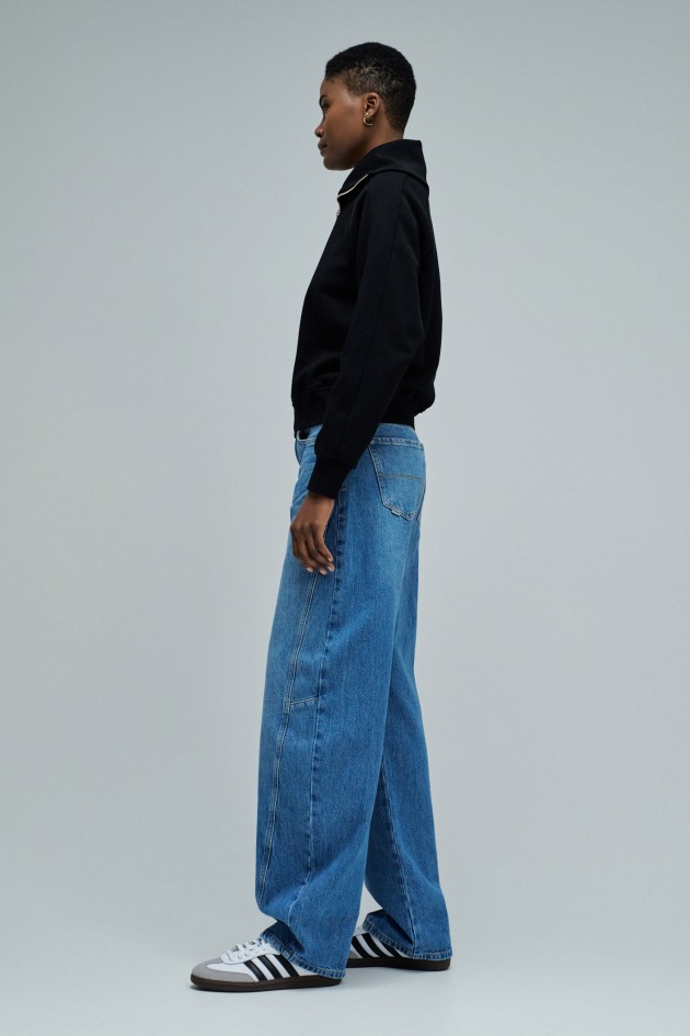 SWEATSHIRT MET HALVE RITS