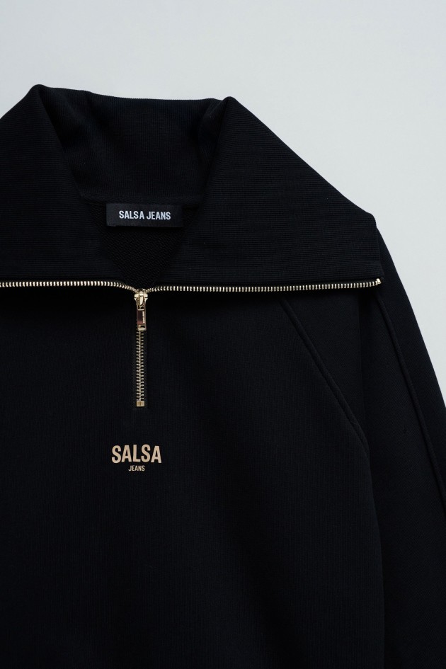 SWEATSHIRT MET HALVE RITS