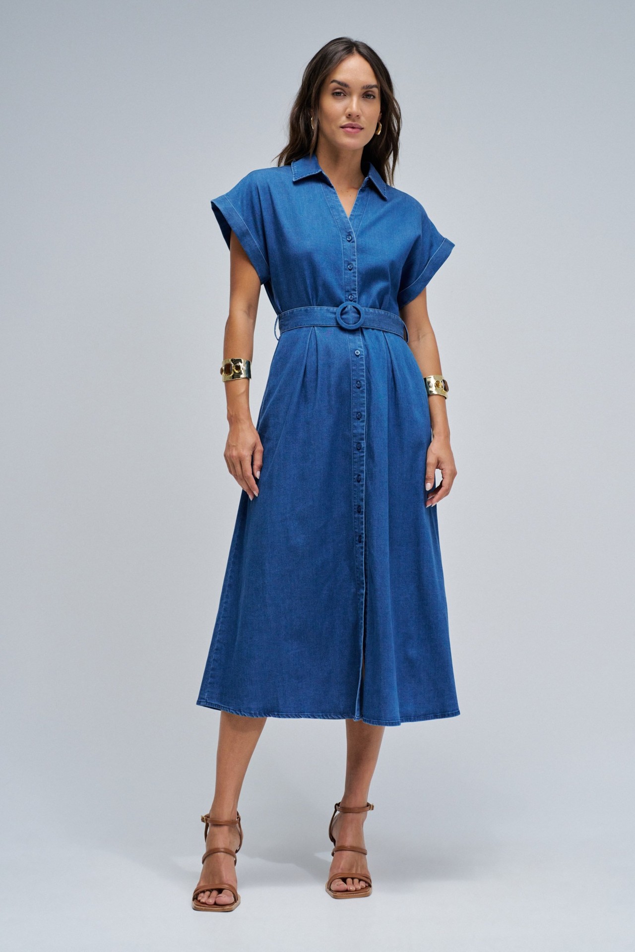 ROBE MIDI EN DENIM