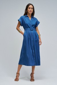 ROBE MIDI EN DENIM