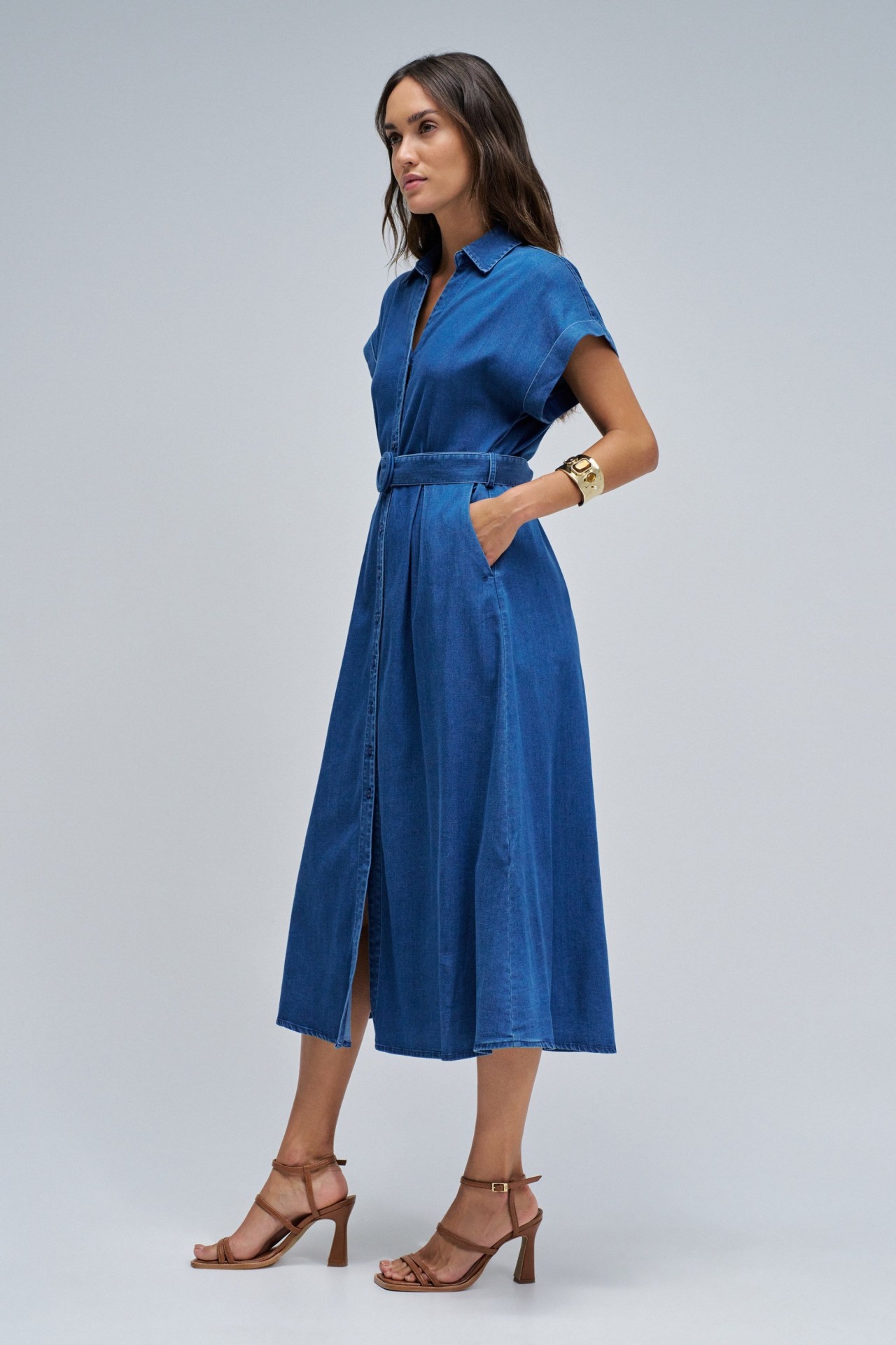 ROBE MIDI EN DENIM