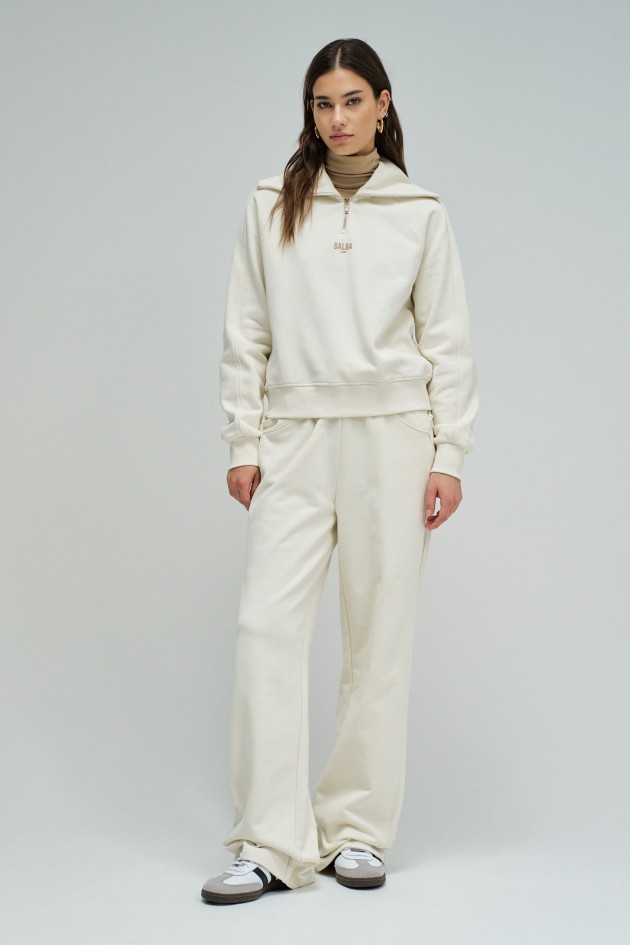 SWEATSHIRT MET HALVE RITS