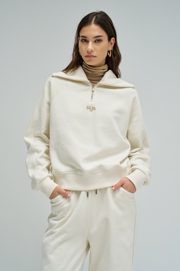 SWEATSHIRT AVEC DEMI-FERMETURE