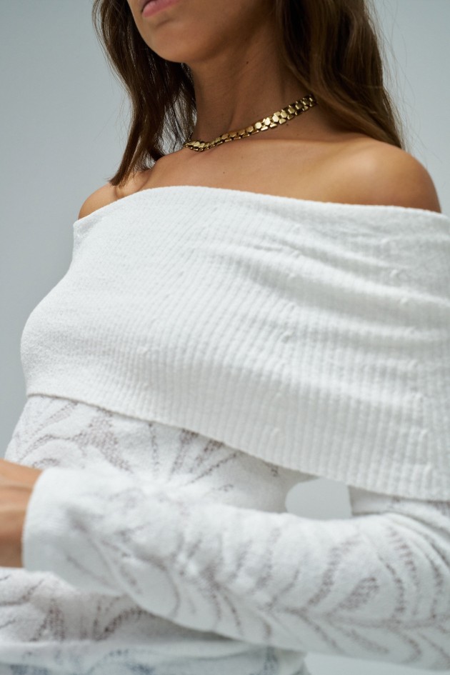 CAMISETA DE PUNTO CON JACQUARD