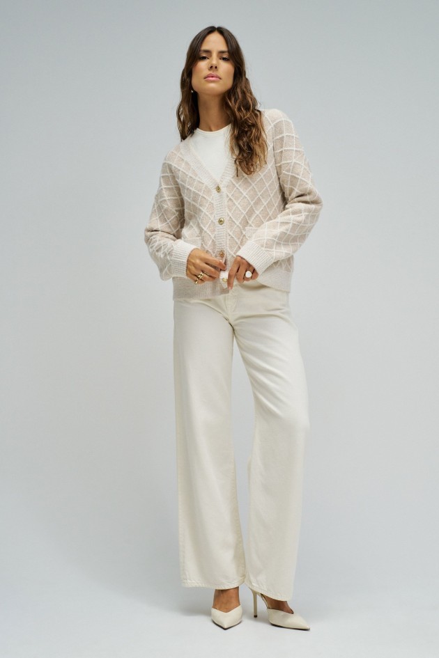 CARDIGAN CON JACQUARD Y LUREX