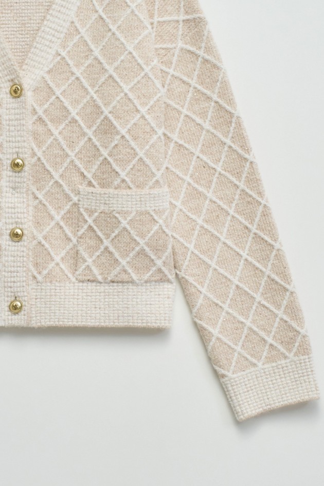 CARDIGAN CON JACQUARD Y LUREX