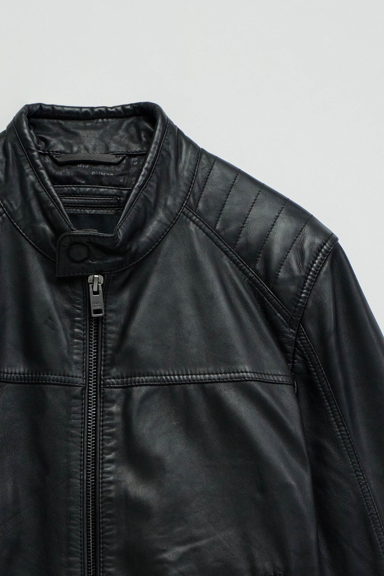 BLOUSON BIKER EN CUIR