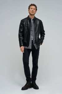 BLOUSON BIKER EN CUIR