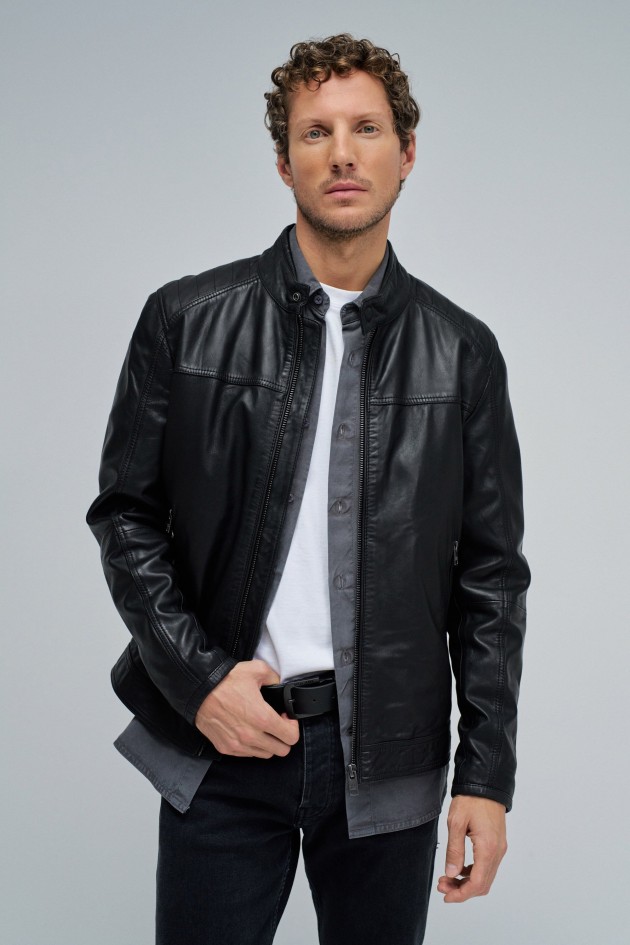 BLUS�O BIKER DE PELE