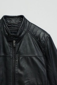 BLOUSON BIKER EN CUIR