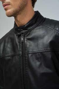 BLOUSON BIKER EN CUIR