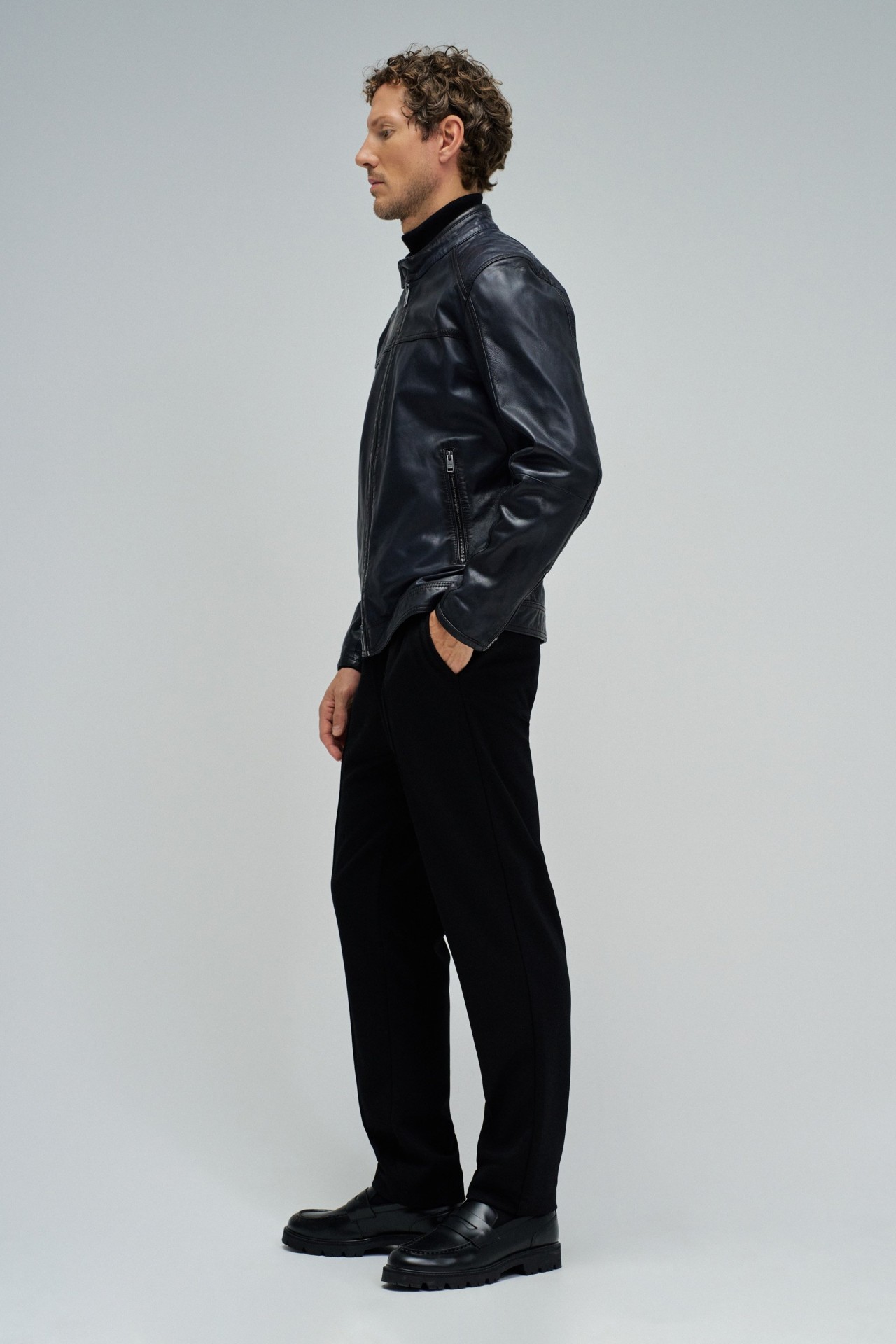 LEATHER BIKER JACKET