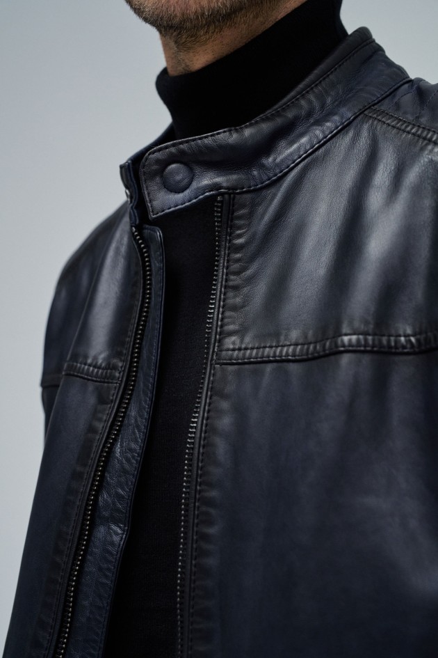 CAZADORA BIKER DE PIEL