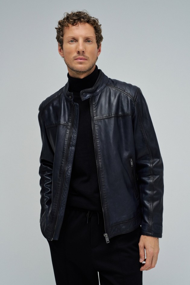 BLUS�O BIKER DE PELE
