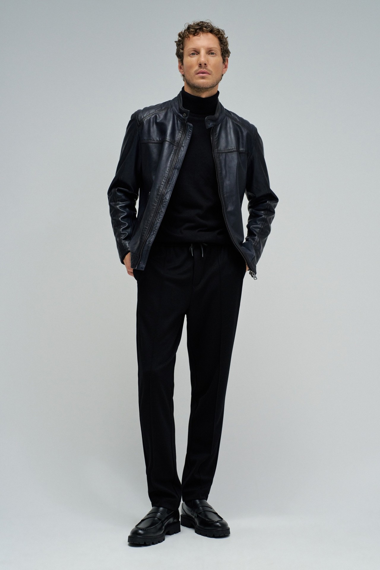 LEATHER BIKER JACKET